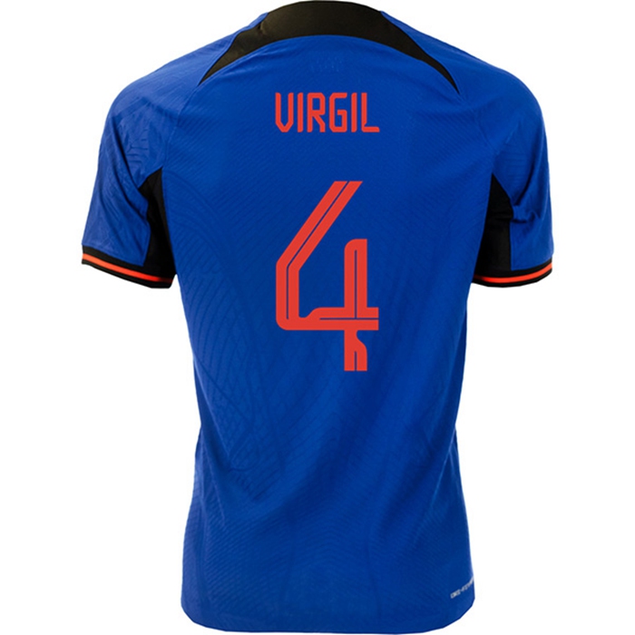 Maglie Calcio Paesi Bassi (VIRGIL #4) Coppa Del Mondo 2022 Seconda