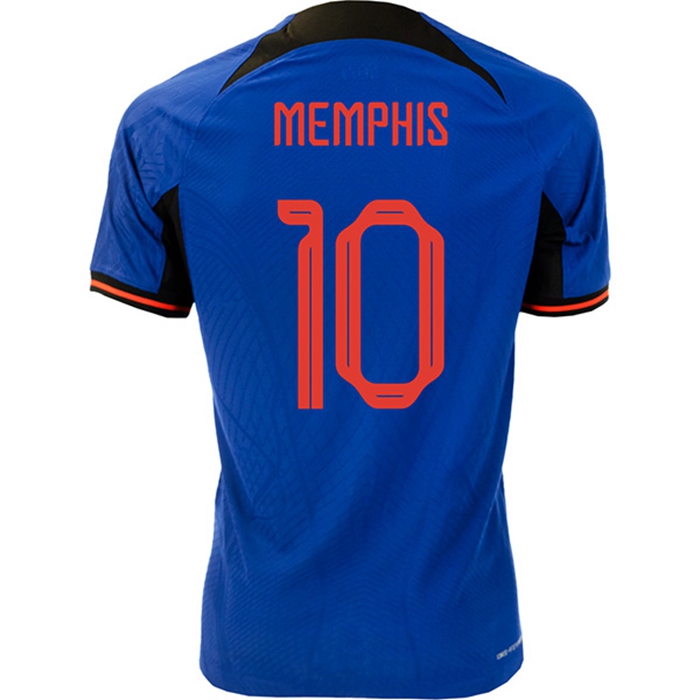 Maglie Calcio Paesi Bassi (MEMPHIS #10) Coppa Del Mondo 2022 Seconda