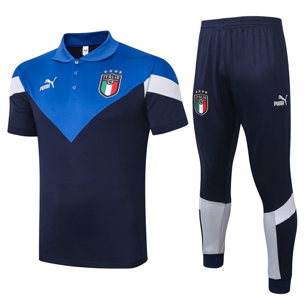 Nuove Kit Maglia Polo Italia + Pantaloni Blu 2020/2021