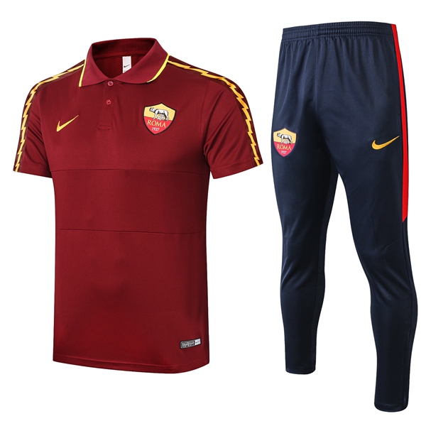 Nuove Kit Maglia Polo AS Roma + Pantaloni Rosso Scuro 2020/2021