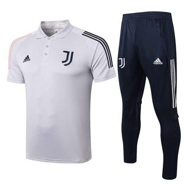 Nuova Kit Maglia Polo Juventus + Pantaloni Grigio Chiaro 2020/2021