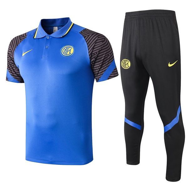 Nuove Kit Maglia Polo Inter Milan + Pantaloni Blu 2020/2021