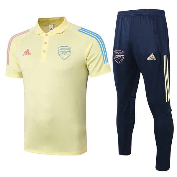Nuova Kit Maglia Polo Arsenal + Pantaloni Giallo 2020/2021