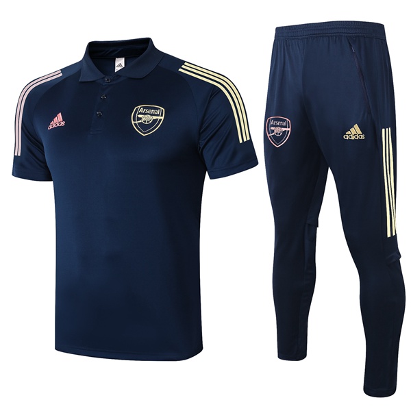 Nuova Kit Maglia Polo Arsenal + Pantaloni Blu Reale 2020/2021