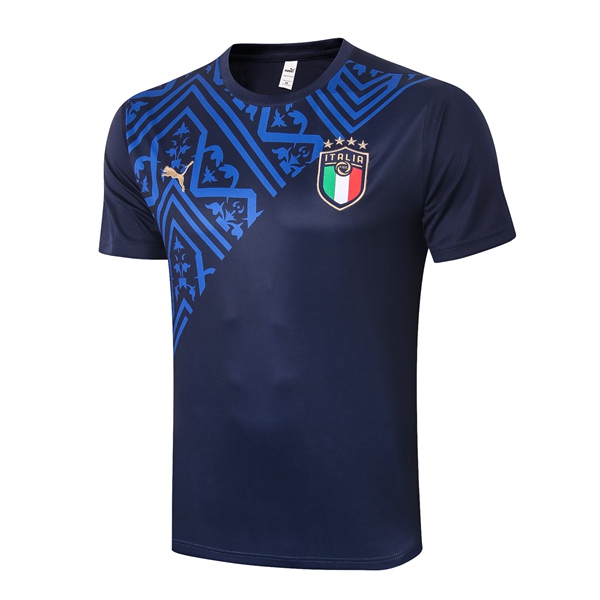Nuova T Shirt Allenamento Italia Blu Reale 2020/2021