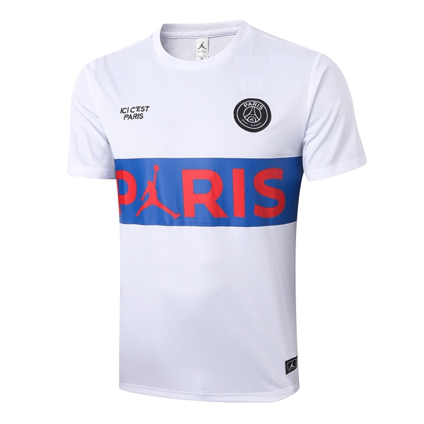 Nuova T Shirt Allenamento Paris PSG Bianca Blu 2020/2021