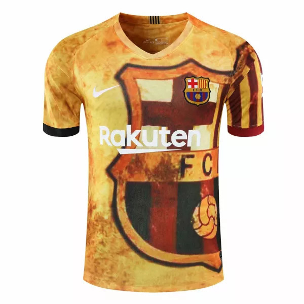 Nuova T Shirt Allenamento FC Barcellona Giallo 2020/2021