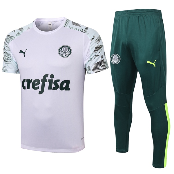 Nuova Kit Maglia Allenamento Palmeiras + Pantaloni Bianca 2020/2021