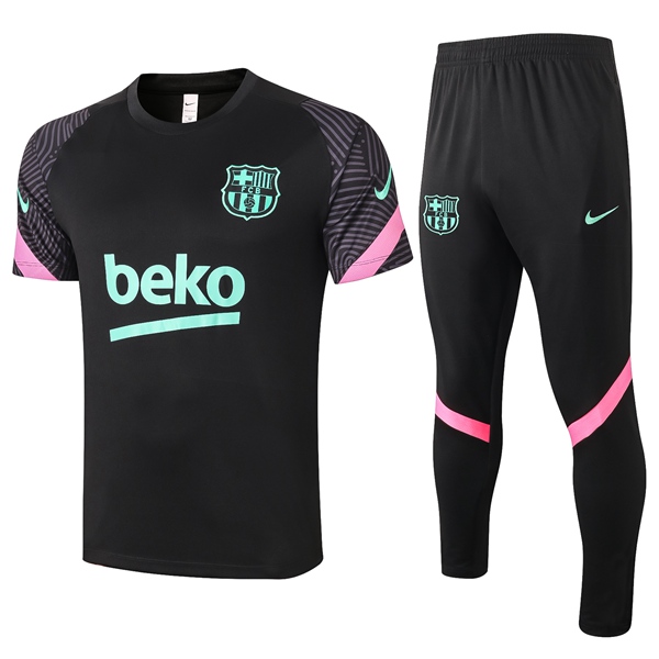 Nuova Kit Maglia Allenamento FC Barcellona + Pantaloni Nero 2020/2021