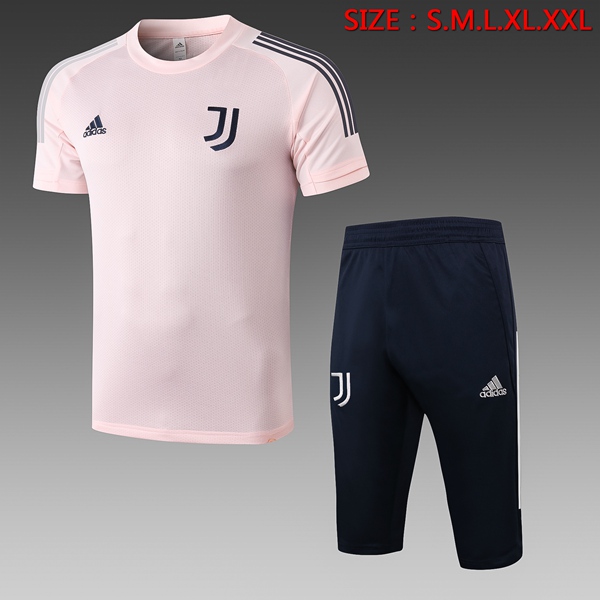 Nuova Kit Maglia Allenamento Juventus + Pantaloni 3/4 Rosa 2020/2021