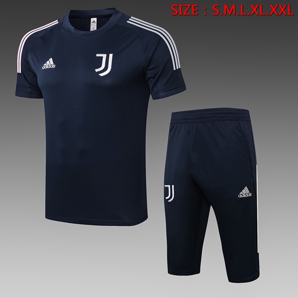 Nuova Kit Maglia Allenamento Juventus + Pantaloni 3/4 Blu 2020/2021