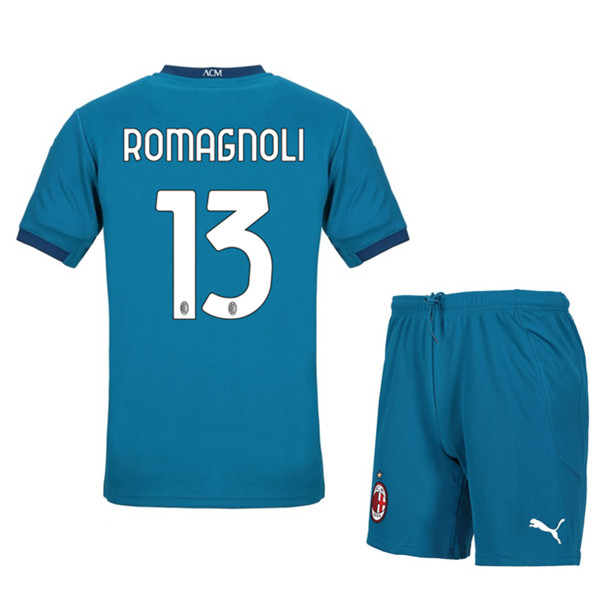 Nuove Seconda Maglia AC Milan (ROMAGNOLI 13) Bambino 2020/2021