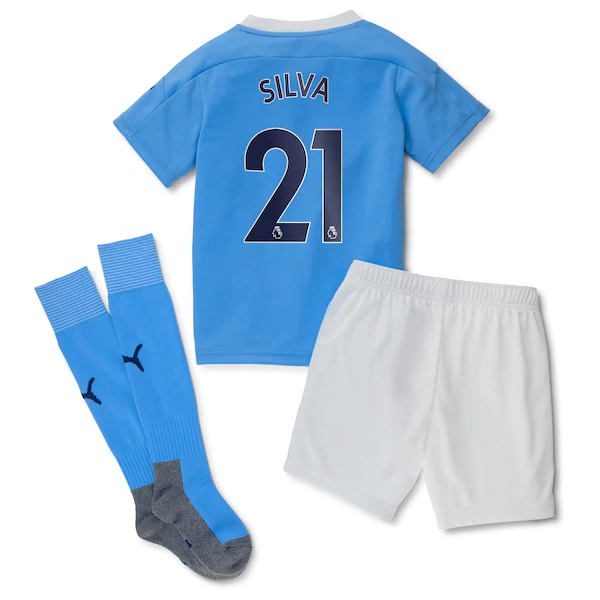 Nuova Prima Maglia Manchester City (Silva 21) Bambino 2020/2021